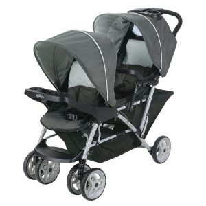 Roll over image to zoom in Graco DuoGlider Double Stroller | Lightweight Double Stroller with Tandem Seating, Glacier